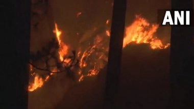 India News | J-K: Forest Fire in Udhampur Area Continues to Rage, Villagers Fear It Might Enter Residential Areas