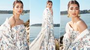 Cannes 2022: Pooja Hegde Oozes Elegance In A White Printed Dress And Long Cape (View Pics)