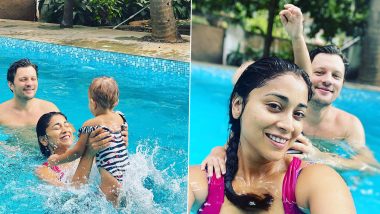 Shriya Saran’s Pictures Enjoying Pool Time With Her Baby Radha And Hubby Andrei Koscheev Are Too Cute To Be Missed