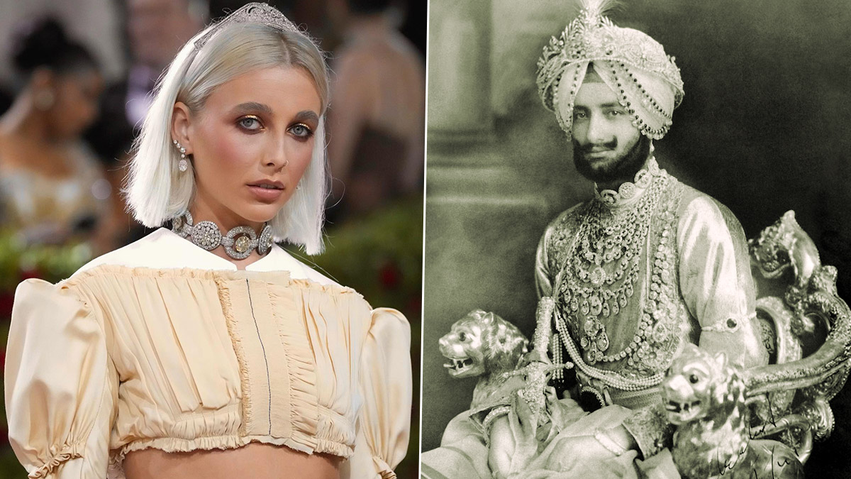 Move Over Kim! Twitter Is Pissed At Emma Chamberlain For Wearing Maharaja  Of Patiala's Choker To Met Gala - Entertainment