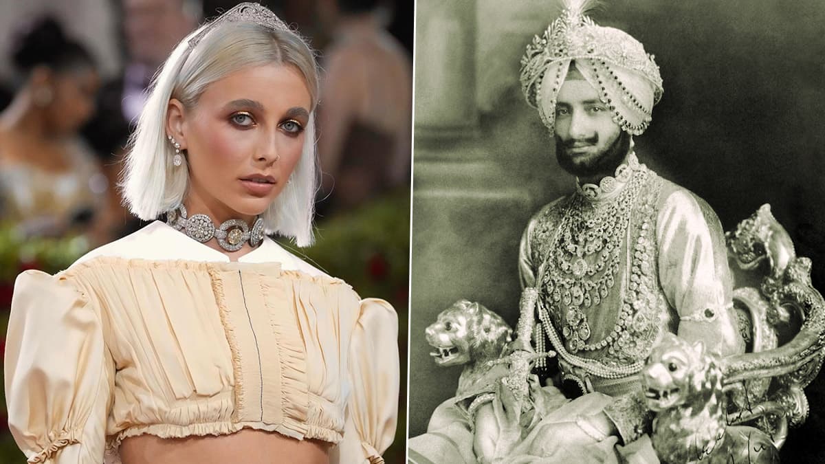 Emma Chamberlain wears Maharaja of Patiala's necklace at Met Gala 2022,  netizens say 'stolen choker