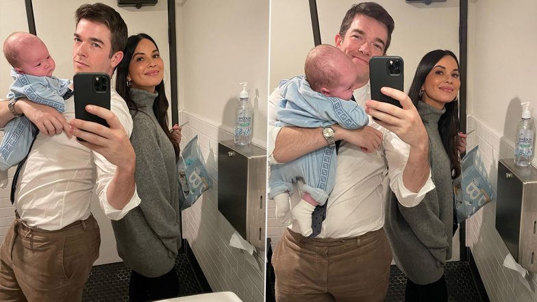 Olivia Munn And John Mulaney Pose For A Selfie With Son Malcolm In A Public Bathroom (View Pic)