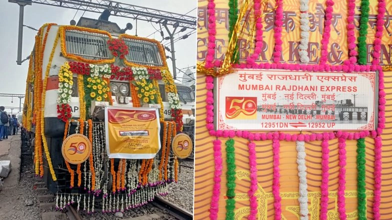 Mumbai-Delhi Rajdhani Express Completes 50 Years, Western Railway Celebrates