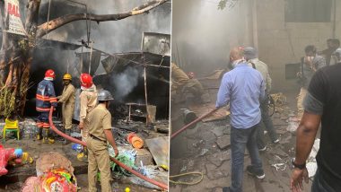 Delhi Fire: Blaze Erupts at Godown in Jhandewalan Cycle Market