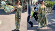 Cannes 2022 Red Carpet: Tamannaah Bhatia Makes a Stunning Entry in a Colourful Draped Saree Gown (View Pics)
