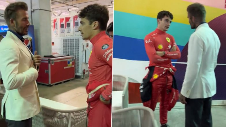 David Beckham, Charles Leclerc Play Football Ahead Of Miami GP 2022 (Watch Video)