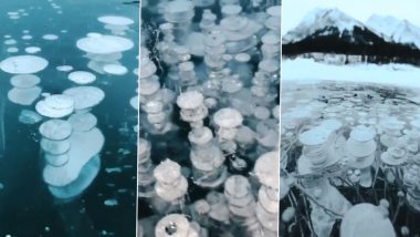 DO NOT POP Huge Frozen Methane Bubbles Formed Under Ice on Lake’s Surface, Can be Highly Dangerous!