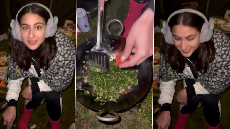 Sara Ali Khan Dons a Chef’s Hat As She Shares a Video of Her Cooking Session From Campsite in Kashmir – WATCH