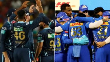 How To Watch GT vs MI Live Streaming Online in India, IPL 2022? Get Free Live Telecast of Gujarat Titans vs Mumbai Indians, TATA Indian Premier League15 Cricket Match Score Updates on TV