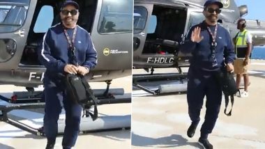 Cannes 2022: Kamal Haasan Makes a Stylish Entry From the Helicopter for the Grand Event (Watch Video)