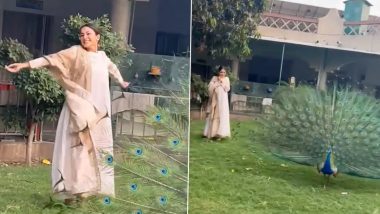 Shehnaaz Gill Spreads Happiness with Her Cute Dance With Peacock (Watch Video)