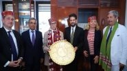 World News | Anurag Thakur Gifts Himachali 'thaal, Topi, Shawl' to Maharaja Ranjit Singh-era French Army General's Descendants