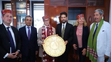 World News | Anurag Thakur Gifts Himachali 'thaal, Topi, Shawl' to Maharaja Ranjit Singh-era French Army General's Descendants