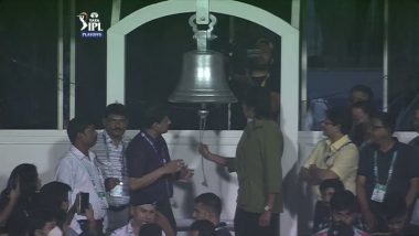 Jhulan Goswami Rings Bell at Eden Gardens at the Start of LSG vs RCB IPL 2022 Eliminator (Watch Video)