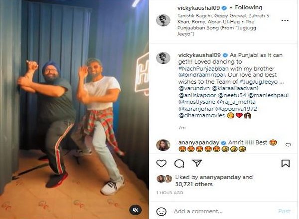 Entertainment News | Vicky Kaushal Strikes 'The Punjaabban' Song Hook-step with Producer Amritpal Singh Bandra