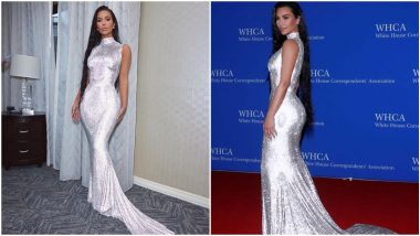 Yo or Hell No? Kim Kardashian's Shimmery Gown by Balenciaga at the White House Correspondents' Dinner