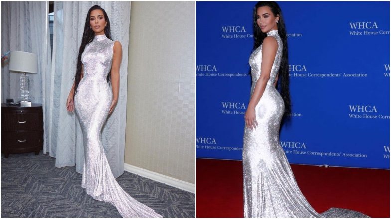 Yo or Hell No? Kim Kardashian's Shimmery Gown by Balenciaga at the ...