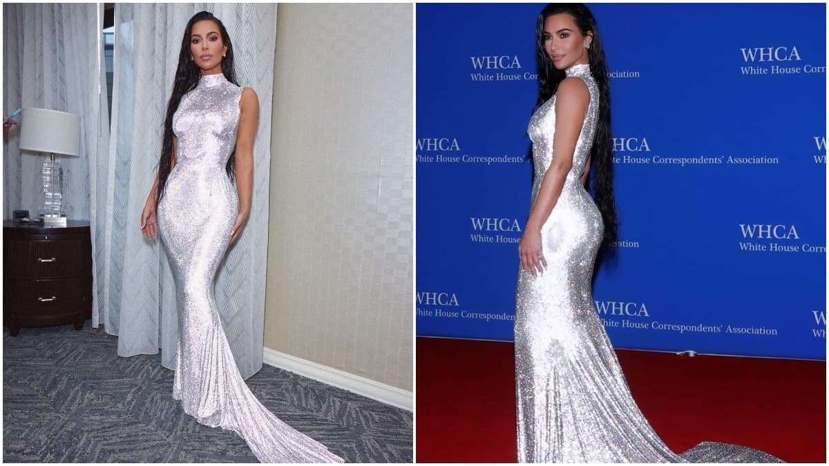 Yo or Hell No Kim Kardashian s Shimmery Gown by Balenciaga at the