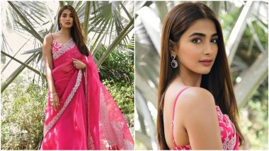 Akshaya Tritiya 2022: Pooja Hegde's Pretty Pink Saree is the Perfect Outfit To Wear On This Auspicious Occasion