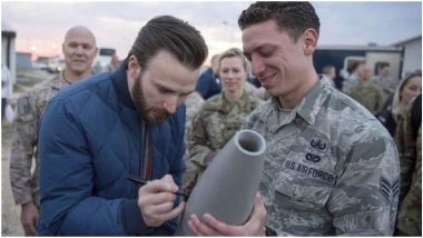 Chris Evans’ Old Pic of Signing on a Bomb for US Air Force Goes Viral Post His ‘F**king Enough’ Reaction to Texas School Shooting – Here’s Why!