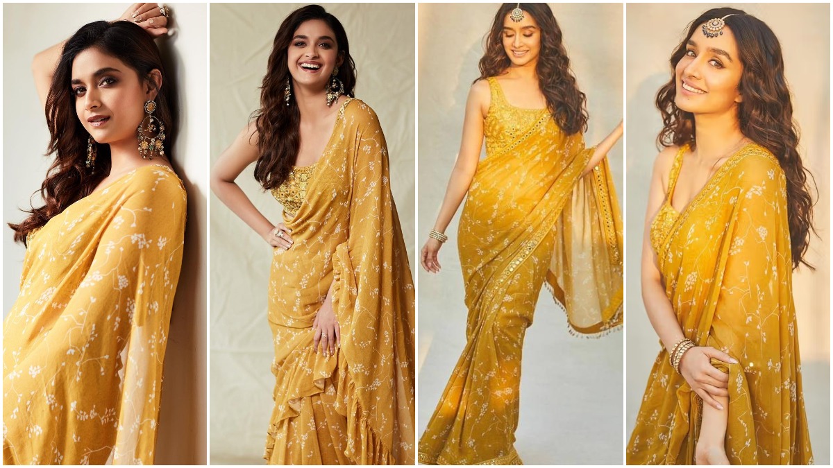 Fashion Faceoff: Keerthy Suresh or Shraddha Kapoor, Who Wore this Sunshine  Yellow Saree Better? | 👗 LatestLY