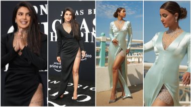 Fashion Faceoff: Hina Khan or Priyanka Chopra Jonas, Who Nailed this Hot Maxi Slit Dress Better?