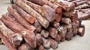 India News | DRI Seizes Red Sanders Worth Rs 11.70 Cr in Sabarmati
