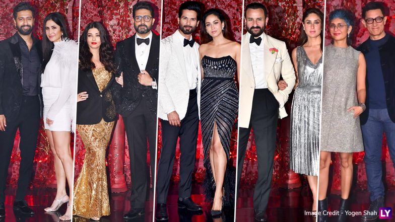 Katrina Kaif–Vicky Kaushal, Aishwarya Rai–Abhishek Bachchan, Mira Rajput–Shahid Kapoor, Kareena Kapoor–Saif Ali Khan, Kiran Rao–Aamir Khan: Check Out Pictures And Videos Of Celebs At Karan Johar’s 50th Birthday Bash