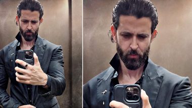 Hrithik Roshan Shares Selfie in a Dapper Black Suit, Says ‘Last Post with Beard’ (View Pic)