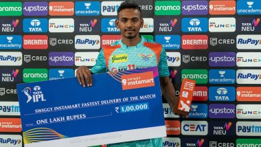 Dushmantha Chameera Wins 'Swiggy Instamart Fastest Delivery of the Match' Award During LSG vs GT Clash