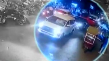 Delhi: Assailants Open Fire at Car in Subhash Nagar During Peak Traffic Hours (Watch Video)
