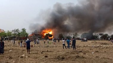 Nagpur Fire: Series of Cylinder Blasts Triggers Fire in Mahakali Nagar Slum, Several Houses Gutted