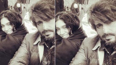 The Lady Killer: Arjun Kapoor Poses With Bhumi Pednekar As They Shoot in the Snow (View Pic)