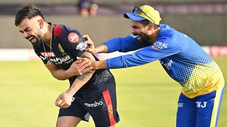 Virat Kohli, Ravindra Jadeja Share a Laugh Together Ahead of RCB vs CSK IPL 2022 Clash