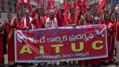 India News | Hyderabad: Labour Union Takes out Rally on May Day to Show Solidarity with Working Class