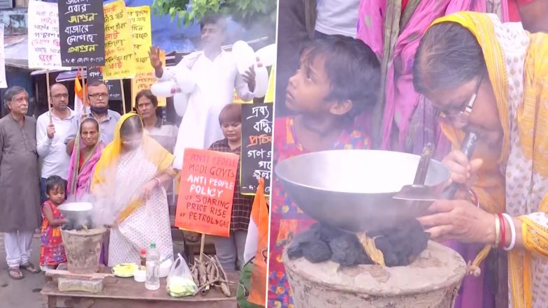 West Bengal: Congress Workers Protest Against Narendra Modi Govt Over Inflation