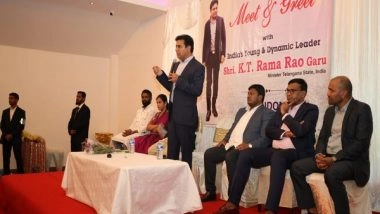 World News | KTR Meets Indian Diaspora in UK, Encourages Investment in Telangana