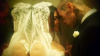 Travis Barker And Kourtney Kardashian Show What’s ‘Love In An Elevator’ In These Pictures From Their Wedding Day
