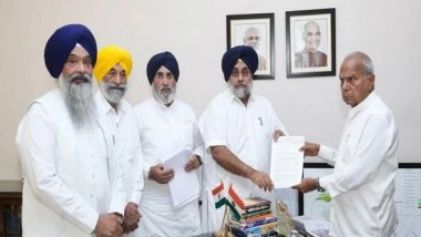 India News | SAD Delegation Urges Punjab Guv to Dismiss CM Bhagwant Mann from Office