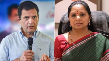 Telangana CM KCR’s Daughter Kavitha Asks Congress Leader Rahul Gandhi, ‘How Many Times Has He Raised Telangana Issue in Parliament?’