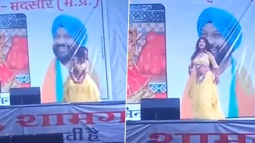 Madhya Pradesh Shocker: Municipal Official Suspended After Obscene Dance Performed by Woman During Government-Organised Event in Shamgarh (Watch Video)