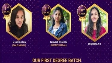 Business News | IDeA World Design College Ranked First in Bangalore University's Ranking List