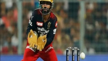 Sports News | IPL 2022: RCB's Dinesh Karthik Reprimanded for Breaching Code of Conduct