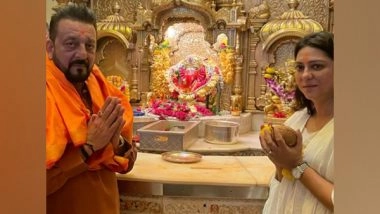 Entertainment News | Sanjay Dutt Seeks Blessings at Siddhivinayak Temple with Sister Priya Dutt