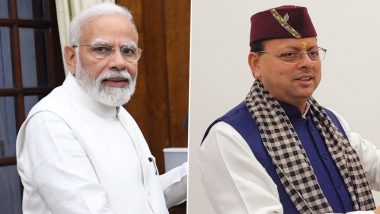 Champawat Assembly Bypoll Result 2022: PM Narendra Modi Congratulates Uttarakhand CM Pushkar Singh Dhami for Winning Bypoll by Record Margin of 55,025 Votes