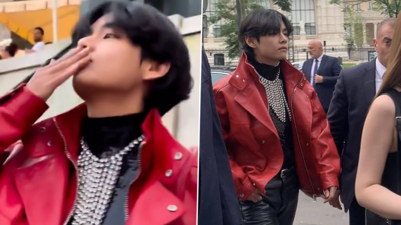 BTS V top looks from Celine Fashion week red carpet ; Taehyung