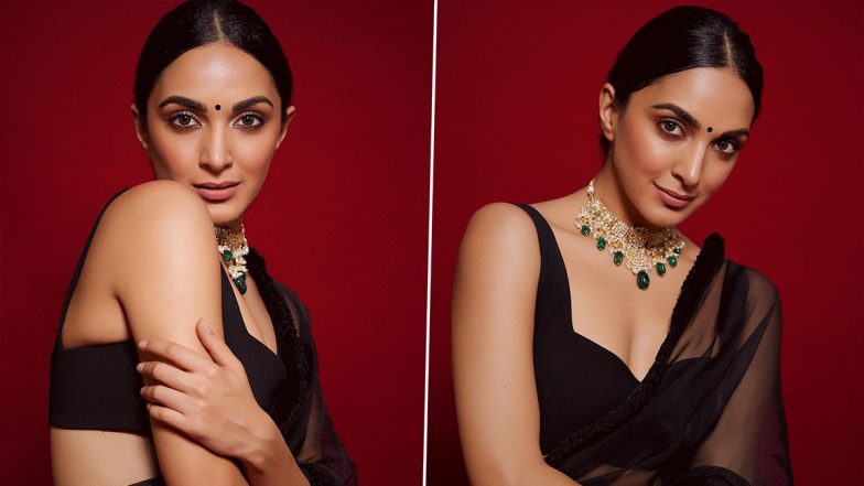 Kiara Advani Slays in Hot Black Saree! You’ve Got To See How Jugjugg Jeeyo Actress Stuns Ethnic Look in Sizzling Six Yards (View Pics)