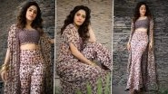 Nushrratt Bharuccha Looks Stunning As She Poses in a Pink-Hued Blouse and Palazzos With Beautiful Prints! (View Pics)
