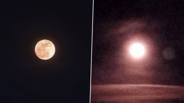 Strawberry Moon 2022: Netizens Share Mesmerizing Images of The June's Supermoon Shining Bright in The Skies From Across Countries!