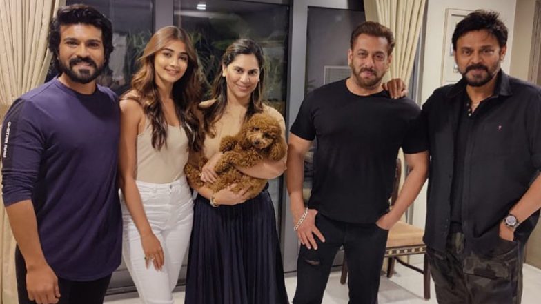 Salman Khan Chills With Ram Charan, Venkatesh Daggubati and Pooja Hegde in This Epic Viral Picture!